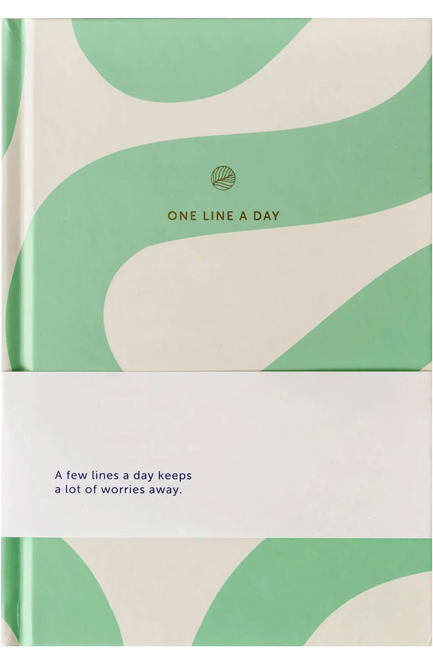ΣΗΜΕΙΩΜΑΤΑΡΙΟ A-JOURNAL 13*19cm.ΡΙΓΕ ONE LINE A DAY-FLOW MINT