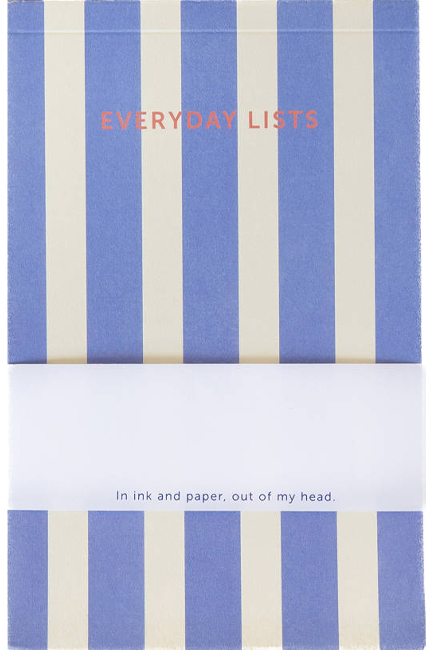 ΜΠΛΟΚ A-JOURNAL EVERYDAY LISTS 11*17cm.ΡΙΓΕ STRIPES BLUE