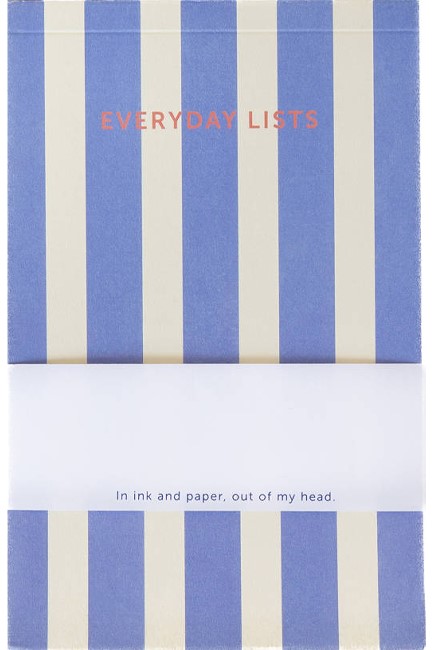 ΜΠΛΟΚ A-JOURNAL EVERYDAY LISTS 11*17cm.ΡΙΓΕ STRIPES BLUE