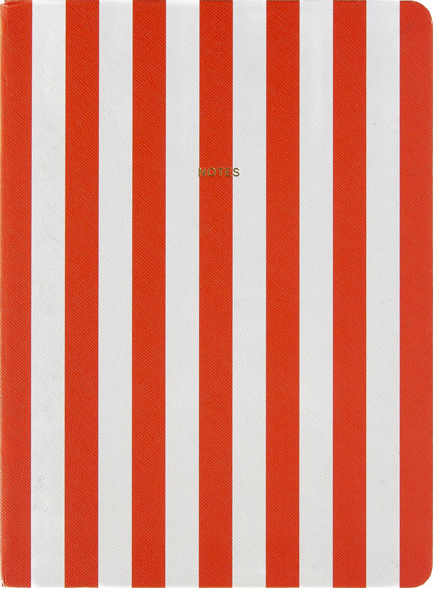 ΣΗΜΕΙΩΜΑΤΑΡΙΟ A-JOURNAL 16*21cm.ΡΙΓΕ ΥΦΑΣΜΑ STRIPES ORANGE