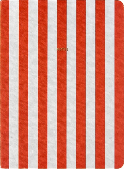 ΣΗΜΕΙΩΜΑΤΑΡΙΟ A-JOURNAL 16*21cm.ΡΙΓΕ ΥΦΑΣΜΑ STRIPES ORANGE