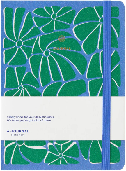 ΣΗΜΕΙΩΜΑΤΑΡΙΟ A-JOURNAL 16*21cm.ΡΙΓΕ ARTY-BLUE GREEN ΜΕ ΛΑΣΤΙΧΟ