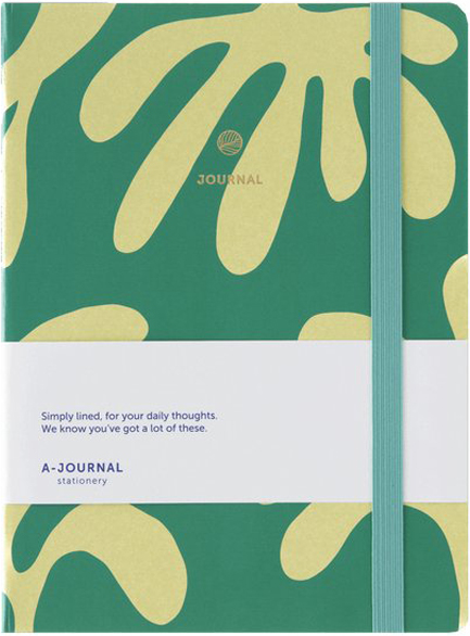 ΣΗΜΕΙΩΜΑΤΑΡΙΟ A-JOURNAL 16*21cm.ΡΙΓΕ ARTY-GREEN ΜΕ ΛΑΣΤΙΧΟ