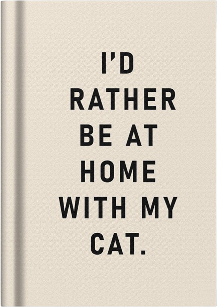 ΣΗΜΕΙΩΜΑΤΑΡΙΟ OHH DEER 7,5*10,5cm.ΥΦΑΣΜΑ I'D RATHER BE...CAT ΡΙΓΕ 56φ.