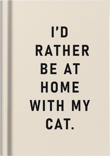 ΣΗΜΕΙΩΜΑΤΑΡΙΟ OHH DEER 7,5*10,5cm.ΥΦΑΣΜΑ I'D RATHER BE...CAT ΡΙΓΕ 56φ.