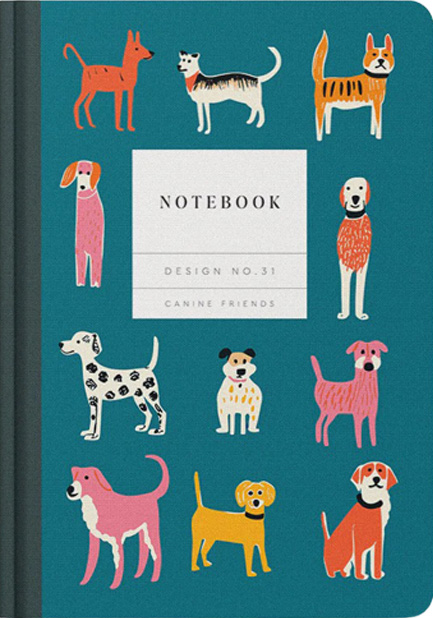ΣΗΜΕΙΩΜΑΤΑΡΙΟ OHH DEER 15,8*21cm.DESIGN No.31 CANINE FRIENDS ΡΙΓΕ 96φ.