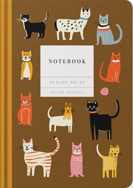 ΣΗΜΕΙΩΜΑΤΑΡΙΟ OHH DEER 15,8*21cm.DESIGN No.32 FELINE FRIENDS ΡΙΓΕ 96φ.