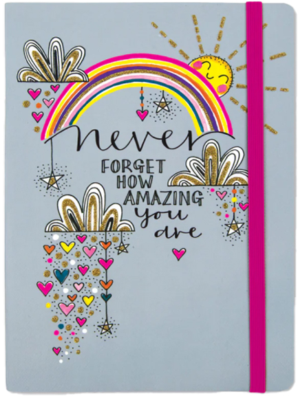 ΣΗΜΕΙΩΜΑΤΑΡΙΟ 13*21εκ.ΡΙΓΕ R.E.D.MPNB03 NEVER FORGET HOW AMAZING YOU ARE