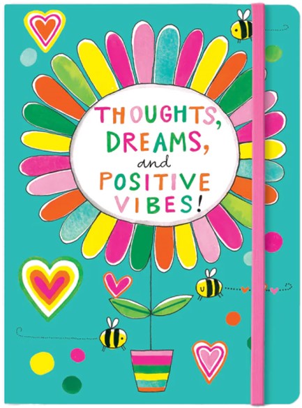 ΣΗΜΕΙΩΜΑΤΑΡΙΟ 13*21εκ.ΡΙΓΕ R.E.D.MPNB09 POSITIVE VIBES FLOWER