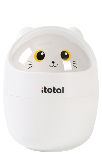 ΚΑΔΟΣ ΑΠΟΡΡΙΜΜΑΤΩΝ 16*12cm.ΕΠΙΤΡΑΠΕΖΙΟΣ TOTAL XL2702 CAT WHITE