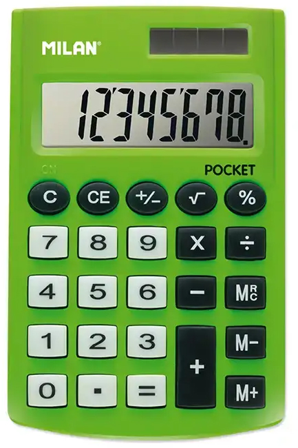 ΑΡΙΘΜΟΜΗΧΑΝΗ ΤΣΕΠΗΣ 8 ΨΗΦΙΩΝ MILAN RUBBER TOUCH ΠΡΑΣΙΝΗ 150908GBL