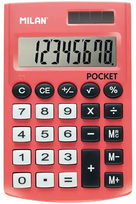 ΑΡΙΘΜΟΜΗΧΑΝΗ ΤΣΕΠΗΣ 8 ΨΗΦΙΩΝ MILAN RUBBER TOUCH ΚΟΚΚΙΝΗ 150908RBL