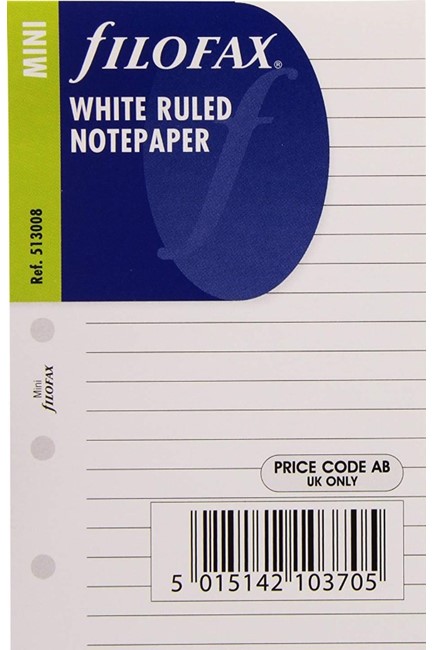 FILOFAX ΜΙΝΙ ΣΗΜΕΙΩΣΕΙΣ ΛΕΥΚΕΣ ΡΙΓΕ       