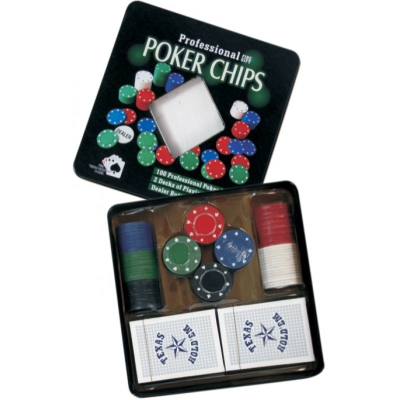 ΣΕΤ POKER ΣΕ ΜΕΤΑΛΛΙΚΟ ΚΟΥΤΙ (100 ΜΑΡΚΕΣ+2 ΤΡΑΠΟΥΛΕΣ ΧΑΡΤΙΝΕΣ) 700555