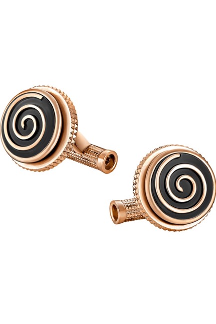 MONT BLANC ΜΑΝΙΚΕΤΟΚΟΥΜΠΑ ROUND WITH RED-GOLD PVD MOTIF SPIRAL 114780