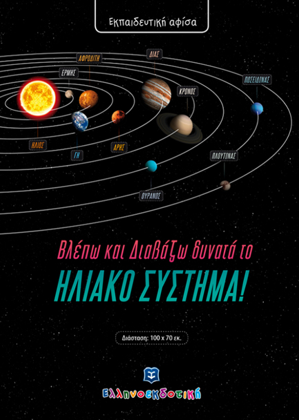 ΑΦΙΣΑ ΒΛΕΠΩ ΚΑΙ ΔΙΑΒΑΖΩ ΔΥΝΑΤΑ ΤΟ ΗΛΙΑΚΟ ΣΥΣΤΗΜΑ 70*100cm.