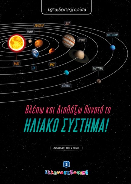 ΑΦΙΣΑ ΒΛΕΠΩ ΚΑΙ ΔΙΑΒΑΖΩ ΔΥΝΑΤΑ ΤΟ ΗΛΙΑΚΟ ΣΥΣΤΗΜΑ 70*100cm.