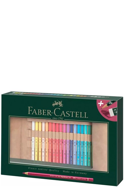 ΞΥΛΟΜΠΟΓΙΕΣ 30TEM.FABER POLYCHROMOS+3 ΜΟΛΥΒΙΑ+ΓΟΜΑ 110030 ΣΕ ΥΦΑΣΜΑΤΙΝΗ ΚΑΣΕΤΙΝΑ