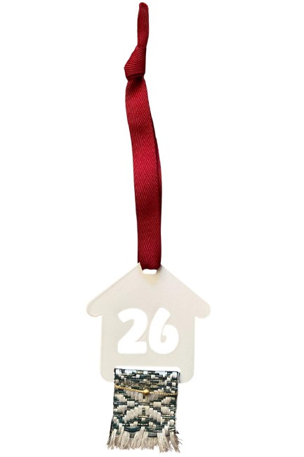 ΓΟΥΡΙ ΜΕΤΑΛΛΙΚΟ HOOPLADOO HOUSE 26 WHITE-GREEN RED RIBBON