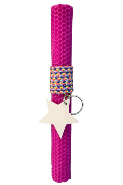 ΛΑΜΠΑΔΑ HOOPLADOO ΚΗΡΗΘΡΑ ΦΟΥΞΙΑ ΜΕ ΜΠΡΕΛΟΚ ΜΕΤΑΛΛΙΚΟ ΑΣΤΕΡΙ ΑΣΠΡΟ