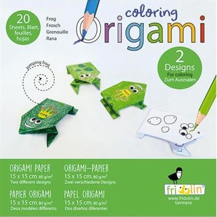 ORIGAMI FRIDOLIN 15*15cm.ΧΡΩΜΑΤΙΖΩ ΒΑΤΡΑΧΟΣ