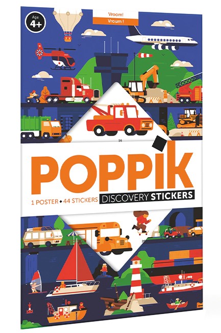 ΔΗΜΙΟΥΡΓΙΚΗ ΑΦΙΣΑ ΜΕ 44 ΑΥΤΟΚΟΛΛΗΤΑ POPPIK DISCOVERY-ΟΧΗΜΑΤΑ