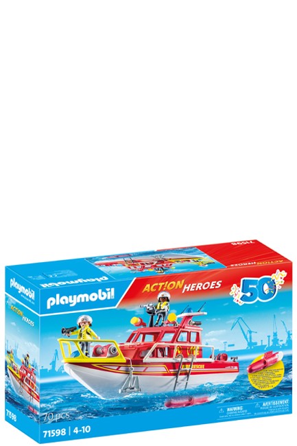 PLAYMOBIL 50 ΧΡΟΝΙΑ-71598 ΠΥΡΟΣΒΕΣΤΙΚΟ ΣΚΑΦΟΣ ΔΙΑΣΩΣΗΣ