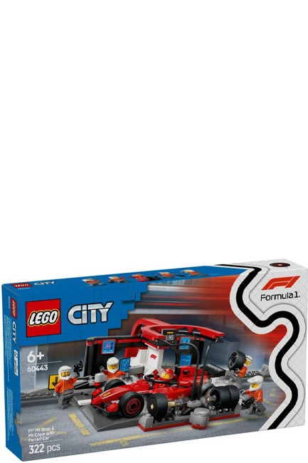LEGO CITY FORMULA 1-60443 F1 PIT STOP & PIT CREW WITH FERRARI CAR