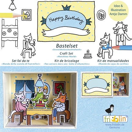 ΚΑΤΑΣΚΕΥΑΖΩ-ΧΡΩΜΑΤΙΖΩ FRIDOLIN MATCHBOX KIT-BIRTHDAY TABLE