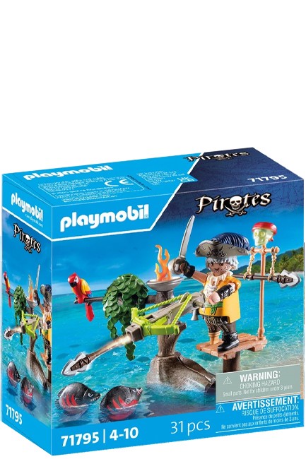 PLAYMOBIL ΠΕΙΡΑΤΕΣ-71795 ΠΕΙΡΑΤΗΣ ΜΕ ΒΑΛΛΙΣΤΡΑ