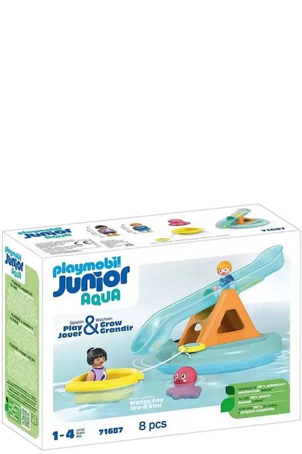 PLAYMOBIL JUNIOR AQUA-71687 ΝΗΣΑΚΙ ΜΕ ΝΕΡΟ-ΤΡΑΜΠΑΛΑ ΚΑΙ ΒΑΡΚΟΥΛΑ