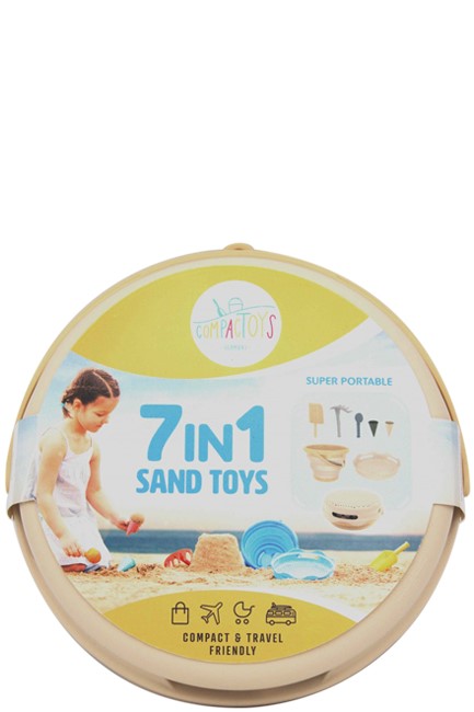 ΠΑΙΧΝΙΔΙ ΠΑΡΑΛΙΑΣ COMPACT TOYS ΚΟΥΒΑΔΑΚΙ 7 ΣΕ 1-BEIGE
