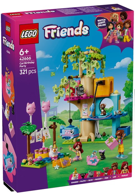 LEGO FRIENDS-42666 CAT BIRTHDAY PARTY & TREE HOUSE