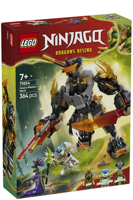 LEGO NINJAGO-71854 COLE'S MISSION MECH & DRAGON ZANE