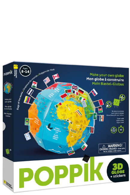 ΚΑΤΑΣΚΕΥΗ ΑΠΟ ΧΑΡΤΙ POPPIK 3D GLOBE ΣΗΜΑΙΕΣ