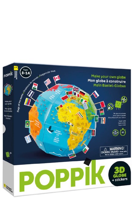 ΚΑΤΑΣΚΕΥΗ ΑΠΟ ΧΑΡΤΙ POPPIK 3D GLOBE ΣΗΜΑΙΕΣ