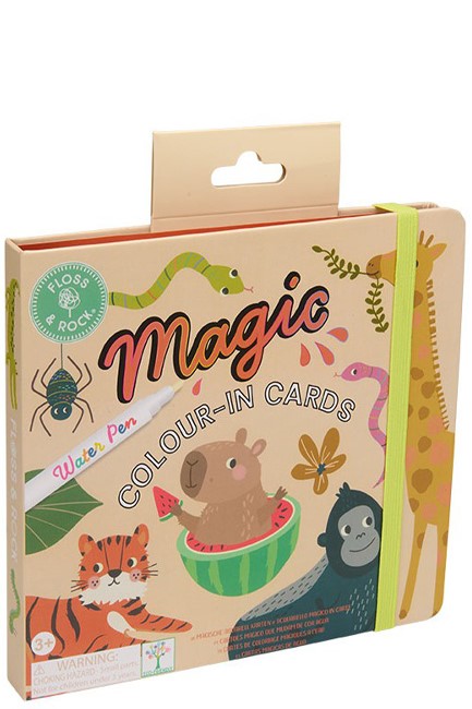 ΖΩΓΡΑΦΙΚΗ FLOSS AND ROCK ΜΕ ΚΑΡΤΕΣ ΚΑΙ  ΜΑΡΚΑΔΟΡΟ ΝΕΡΟΥ JUNGLE