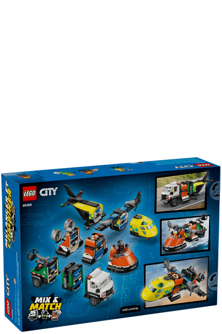 LEGO CITY GREAT VEHICLES-60505 AIRPLANE SERVICE TRUCK AND HOVERCRAFT REMIX