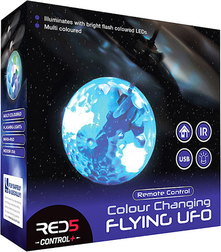 ΤΗΛΕΚΑΤΕΥΘΥΝΟΜΕΝΟ FLYING UFO THE SOURCE RED ME LED
