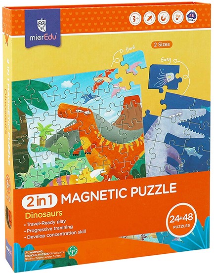 PUZZLE *(24-48ΤΕΜ) MIER EDU ΜΑΓΝΗΤΙΚΟ DINO