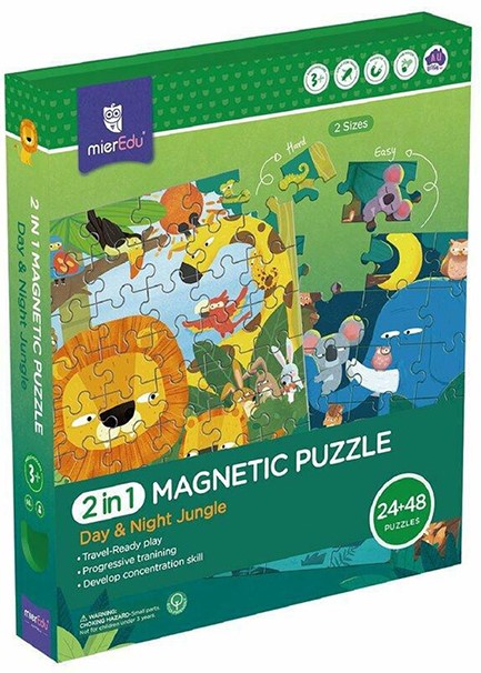 PUZZLE *(24-48ΤΕΜ) MIER EDU ΜΑΓΝΗΤΙΚΟ FOREST