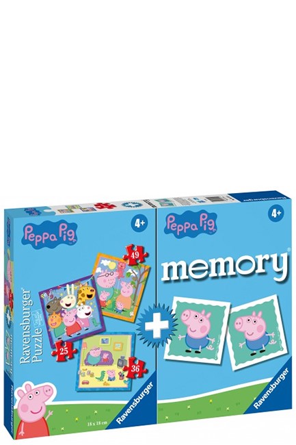 PUZZLE 3*(25-36-49TEM.)+MEMORY PEPPA PIG