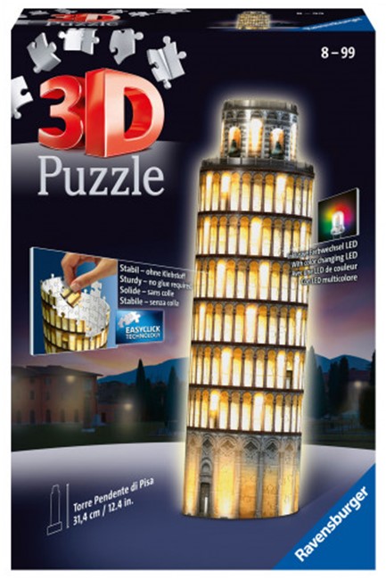 PUZZLE 3D 180ΤΕΜ.NIGHT EDITION Ο ΠΥΡΓΟΣ ΤΗΣ ΠΙΖΑΣ