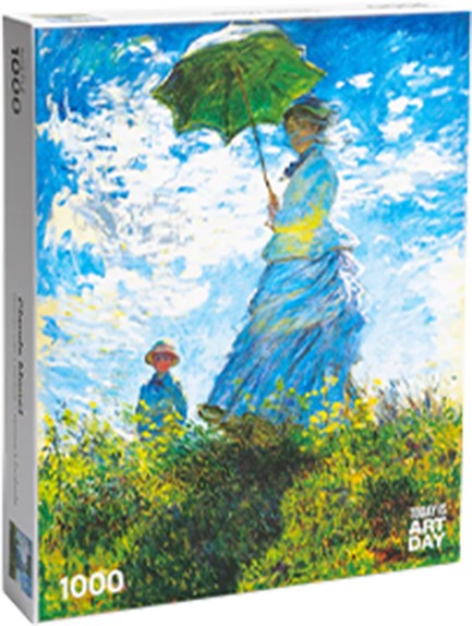 PUZZLE 1000 TEM.TODAY IS ART DAY CLAUDE MONET-WOMAN WITH PARASOL