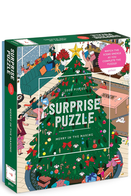 PUZZLE 1000 ΤΕΜ.GALISON SURPRISE PUZZLE-MERRY IN THE MAKING