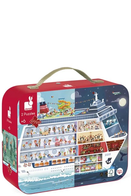 PUZZLE 100-200 ΤΕΜ.JANOD ΚΡΟΥΑΖΙΕΡΟΠΛΟΙΟ ΣΕ ΒΑΛΙΤΣΑ (ΔΙΠΛΟ)