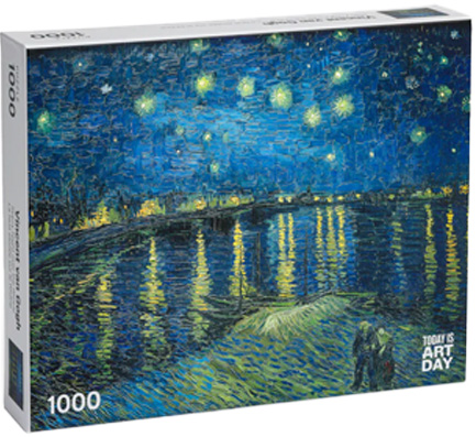 PUZZLE 1000 TEM.TODAY IS ART DAY VINCENT VAN GOGH-STARRY NIGHTOVER THE RHONE