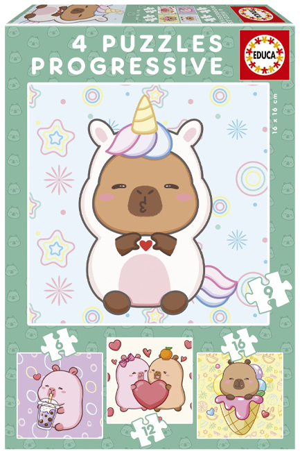 PUZZLE 4*(6-9-12-16) EDUCA CAPYFUN