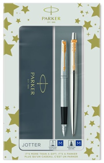PARKER SET JOTTER CORE (ΠΕΝΑ+ΣΤΥΛΟ) GT STAINLESS STEEL