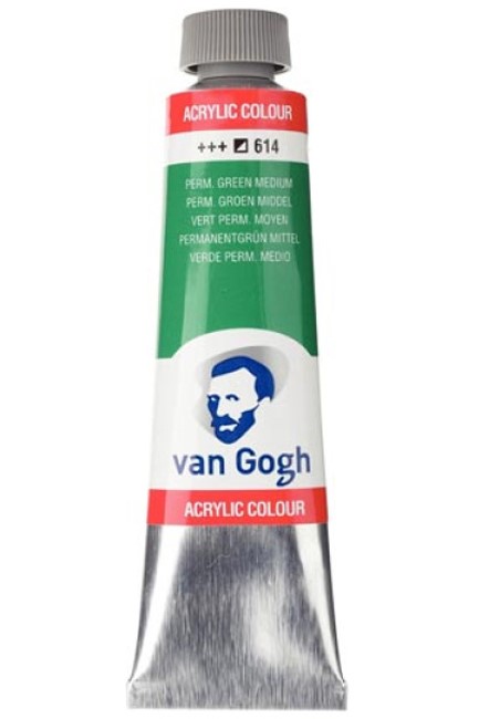 ΑΚΡΥΛΙΚΟ VAN GOGH T9 40ML 614 PERMANENT GREEN MEDIUM